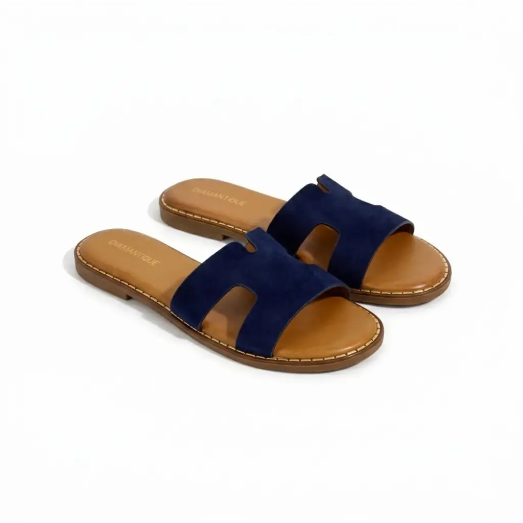 360 COTTON DAIM SLIDE NAVY BLUE 39