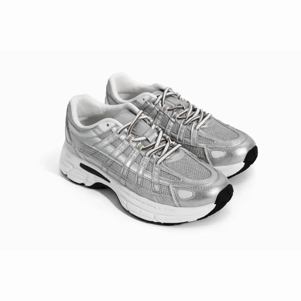 360 COTTON TRAINERS SILVER 38