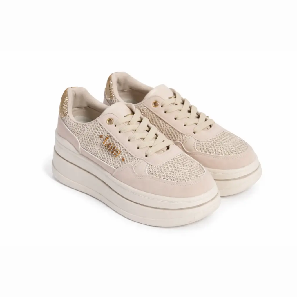 360 COTTON SNEAKERS WITH LACE BEIGE 39