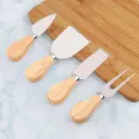 360 HOME CHEESE KNIVES WOODEN HANDLE SET4 PCS