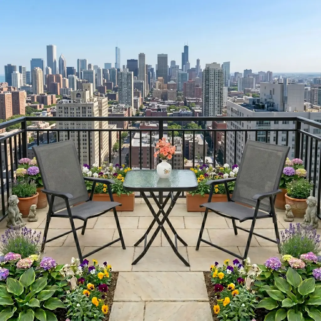 360 HOME OUTDOOR 3 PCS BISTRO SET WITH 2 FOLDING CHAIRS: 48*46*98 AND SQUARE TOP GLASS TABLE: 70*70*72
