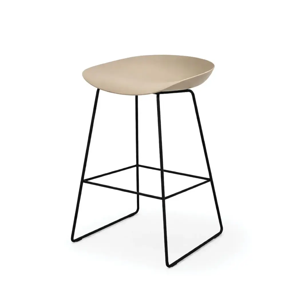 360 HOME CHAIR BUCKET STYLE METAL BASE&FOOTREST ACRYLIC SEAT 43*43*73 BEIGE
