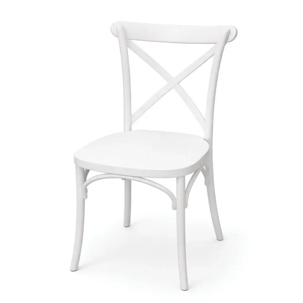 360 HOME CHAIR X-BACK POLYPROPILENE 54.6*48.8*90.5*46 WHITE