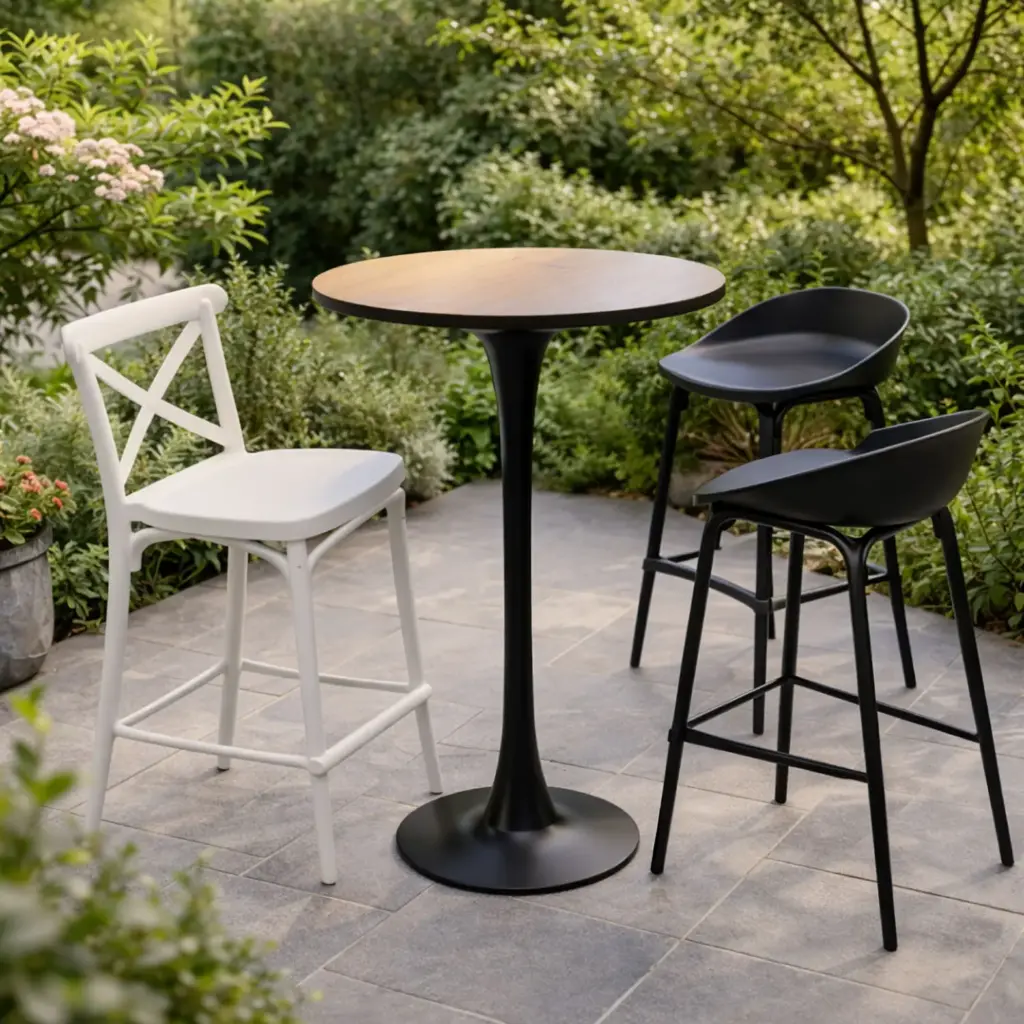 360 HOME BAR-HEIGHT TABLE ROUND TOP 3 LEGSΦ60*H105 WOOD