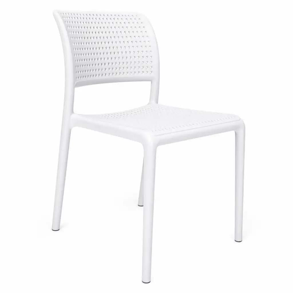 360 HOME STACKABLE DINING CHAIR POLYPROPILENE WHITE ARMLESS