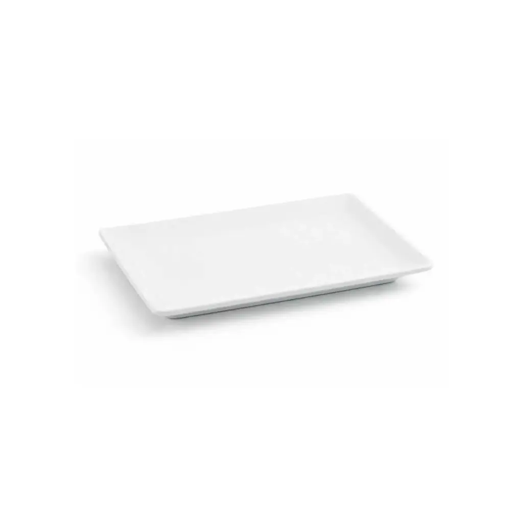 360 HOME MELAMINE SERVING RECTANGLE PLATE 28x19CM WHITE