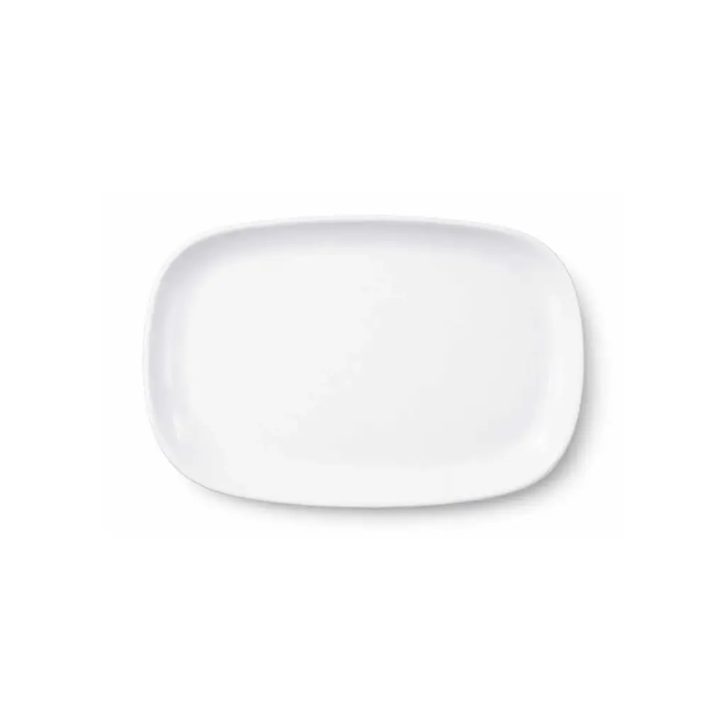 360 HOME MELAMINE RECTANGULAR SERVING PLATE ROUNDED EDGES 13.5"