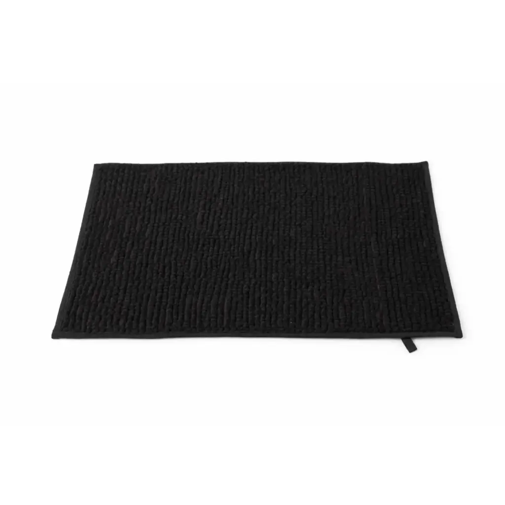 360 HOME SOFT FLUFFY BATHROOM MAT 850GSM（250g/roll) BLACK  CHENILLE WASHABLE