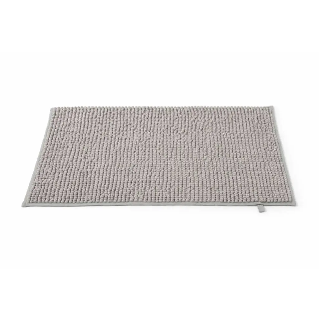 360 HOME SOFT FLUFFY BATHROOM MAT 45X70cm 850GSM（250g/roll) LIGHT GREY CHENILLE WASHABLE