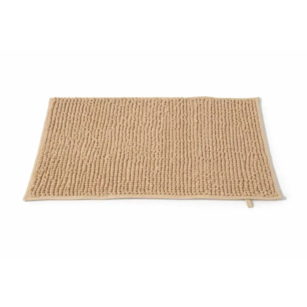 360 HOME SOFT FLUFFY BATHROOM MAT 45X70cm 850GSM（250g/roll) BEIGE CHENILLE WASHABLE