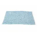 360 HOME SOFT FLUFFY BATHROOM MAT 50X80CM 1600GRM(640g/roll) BLUE CHENILLE WASHABLE