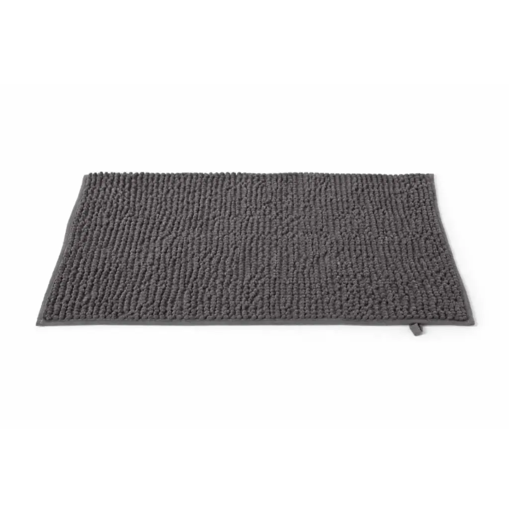 360 HOME SOFT FLUFFY BATHROOM MAT 45X70cm 850GSM（250g/roll) GREY CHENILLE WASHABLE