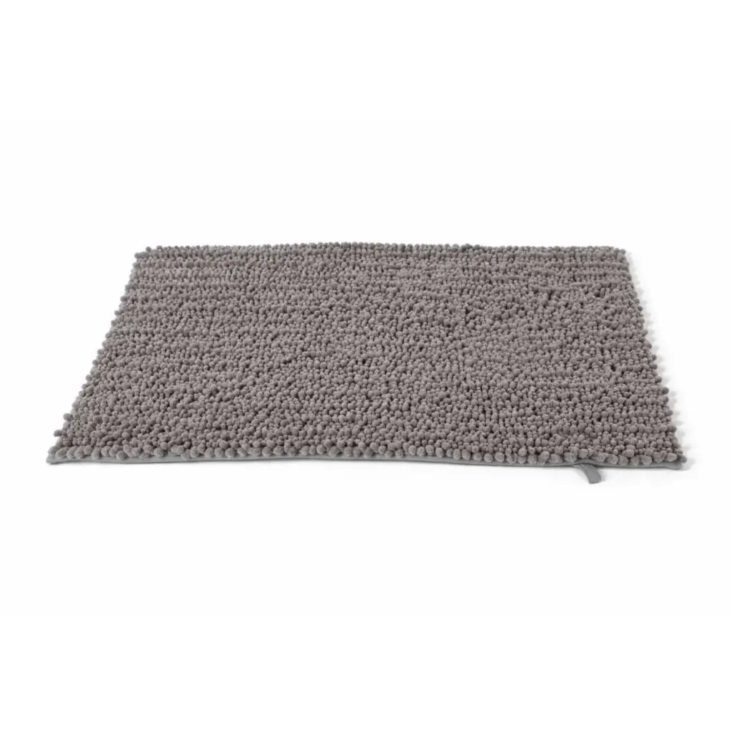 360 HOME SOFT FLUFFY BATHROOM MAT 50X80CM 1600GRM(640g/roll) GREY CHENILLE WASHABLE