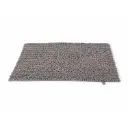 360 HOME SOFT FLUFFY BATHROOM MAT 50X80CM 1600GRM(640g/roll) GREY CHENILLE WASHABLE