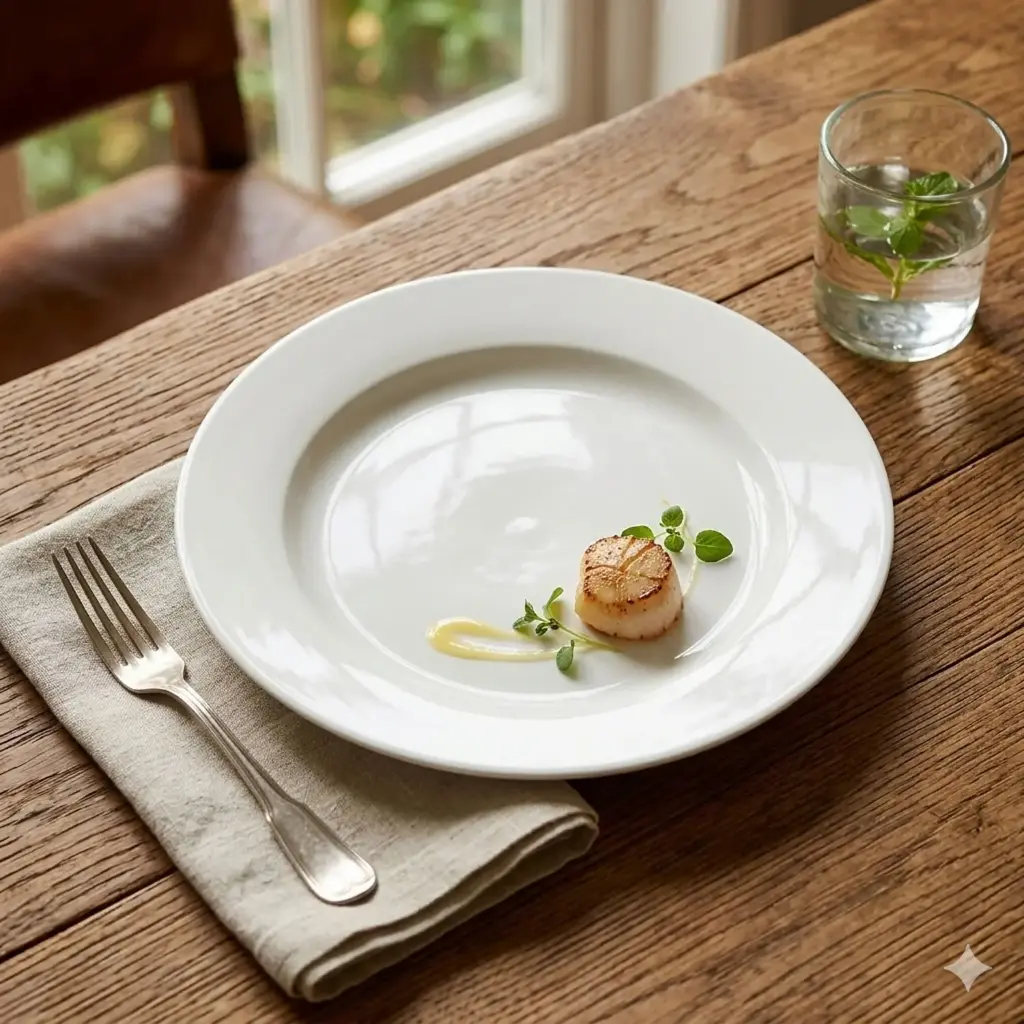 360 HOME PLATE WHITE CERAMIC 26.5CM