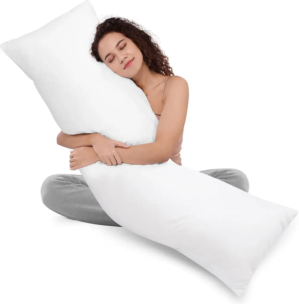 360 HOME WHITE BED PILLOW PREMIUM QUALITY 45X120CM