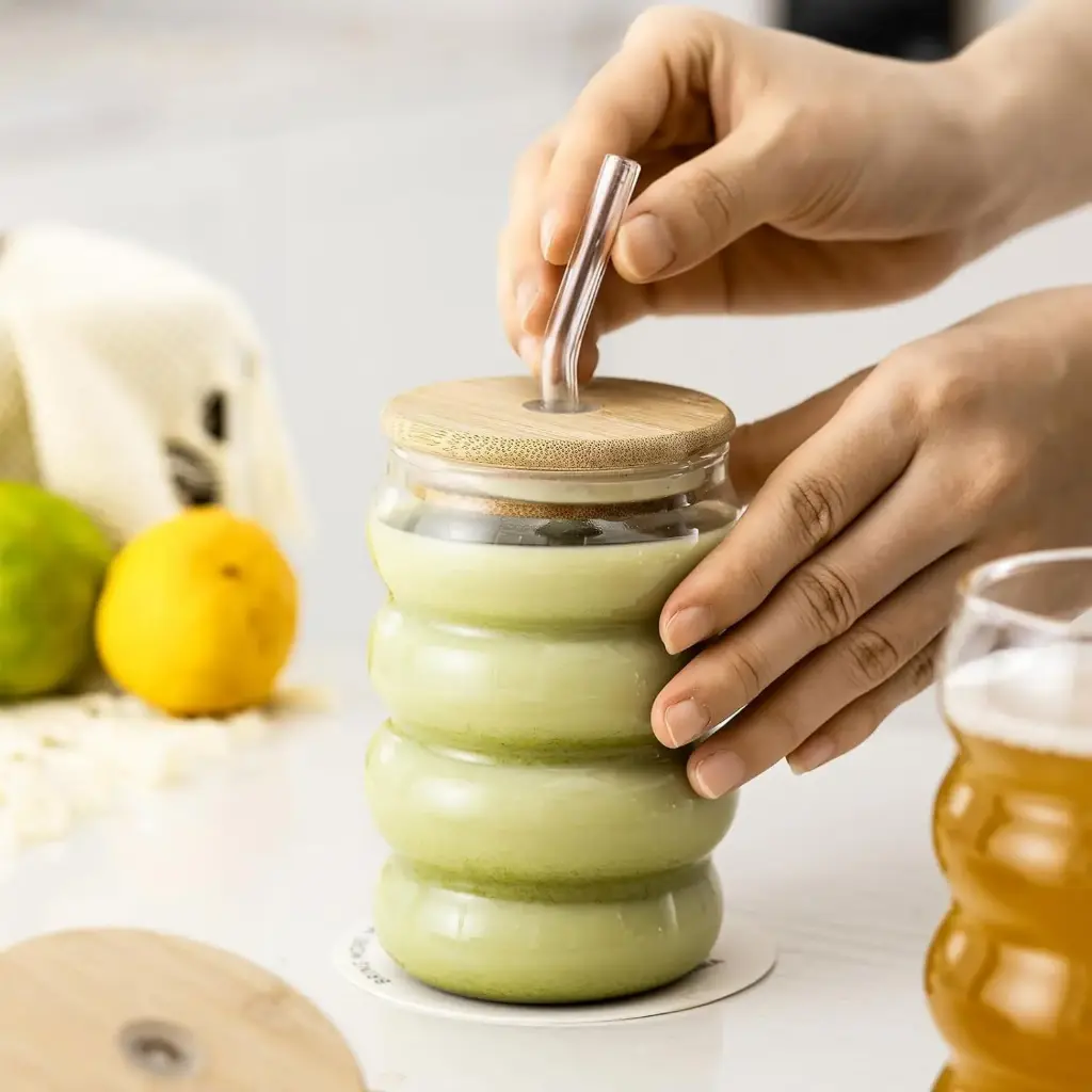 360 HOME MY KITCHEN GLASS CUP  6*13*6.3CM 
