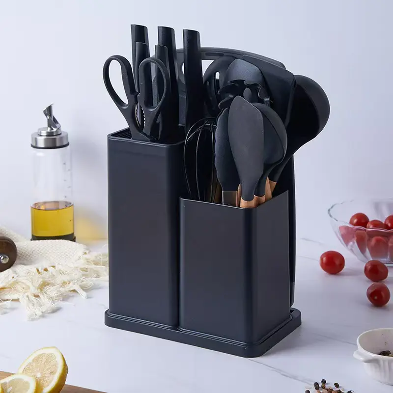 360 HOME MY KITCHEN BREAD CUTTER COOKING UTENSIL SET WITH HEAT RESISTANT BLACK COLOR 21.5*13.6*37.5
