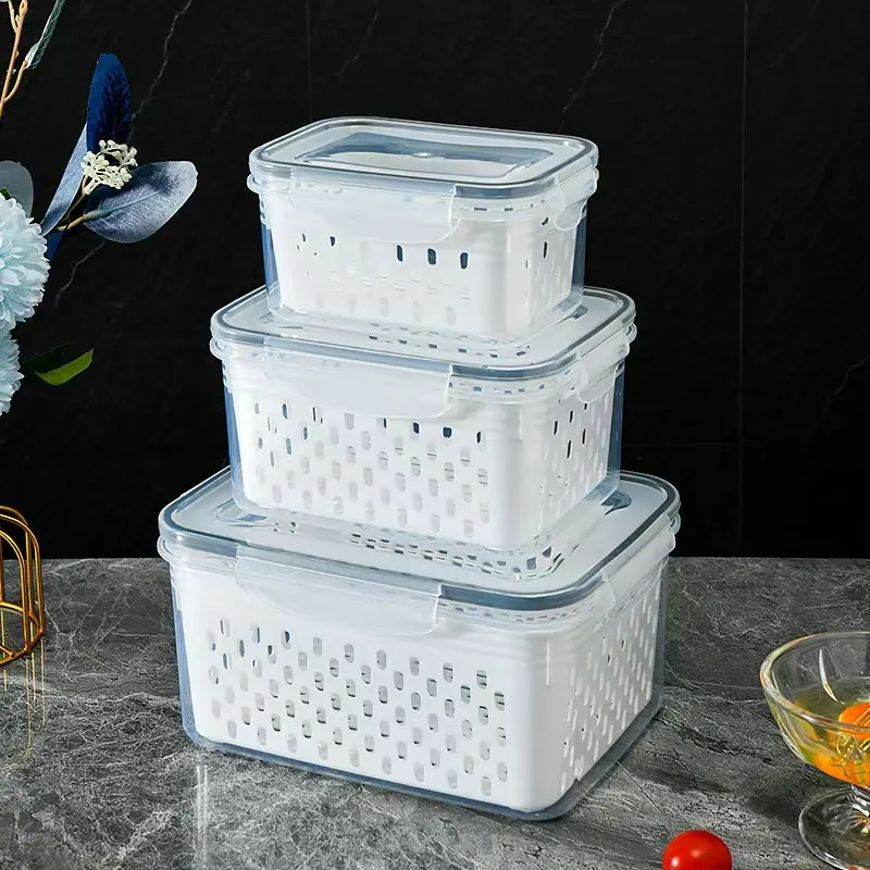 360 HOME MY KITCHEN PLASTIC FRIDGE STORAGE BOX SMALL :15*10.5*8CM  MIDDLE:18.7*13*9.5CM BIG 22*16*12CM 