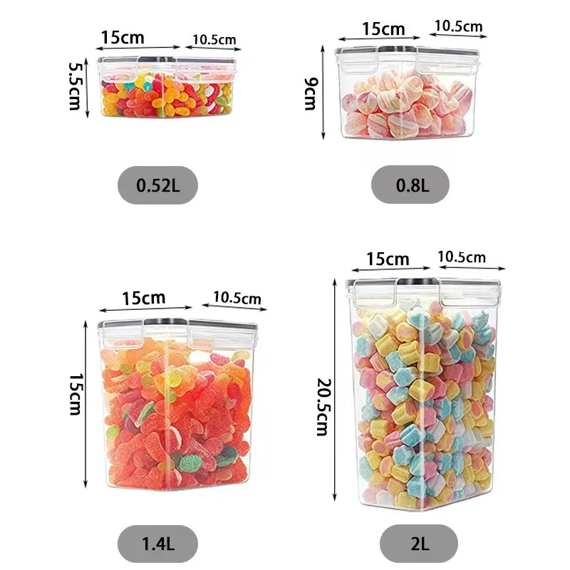 360 HOME MY KITCHEN PLASTIC FRIDGE STORAGE BOX 0.52L 15*10.5*5.5CM/ 0.8L:15*10.5*9CM/1.4L:15*10.5*15CM/2L:15*10.5*20.5CM 