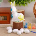 360 HOME MY KITCHEN EASTER EGG PAINTING PACKAGE SIZE :20*8*26CM RABIT SIZE  13*9CM   EGG SIZE 4*4*6CM