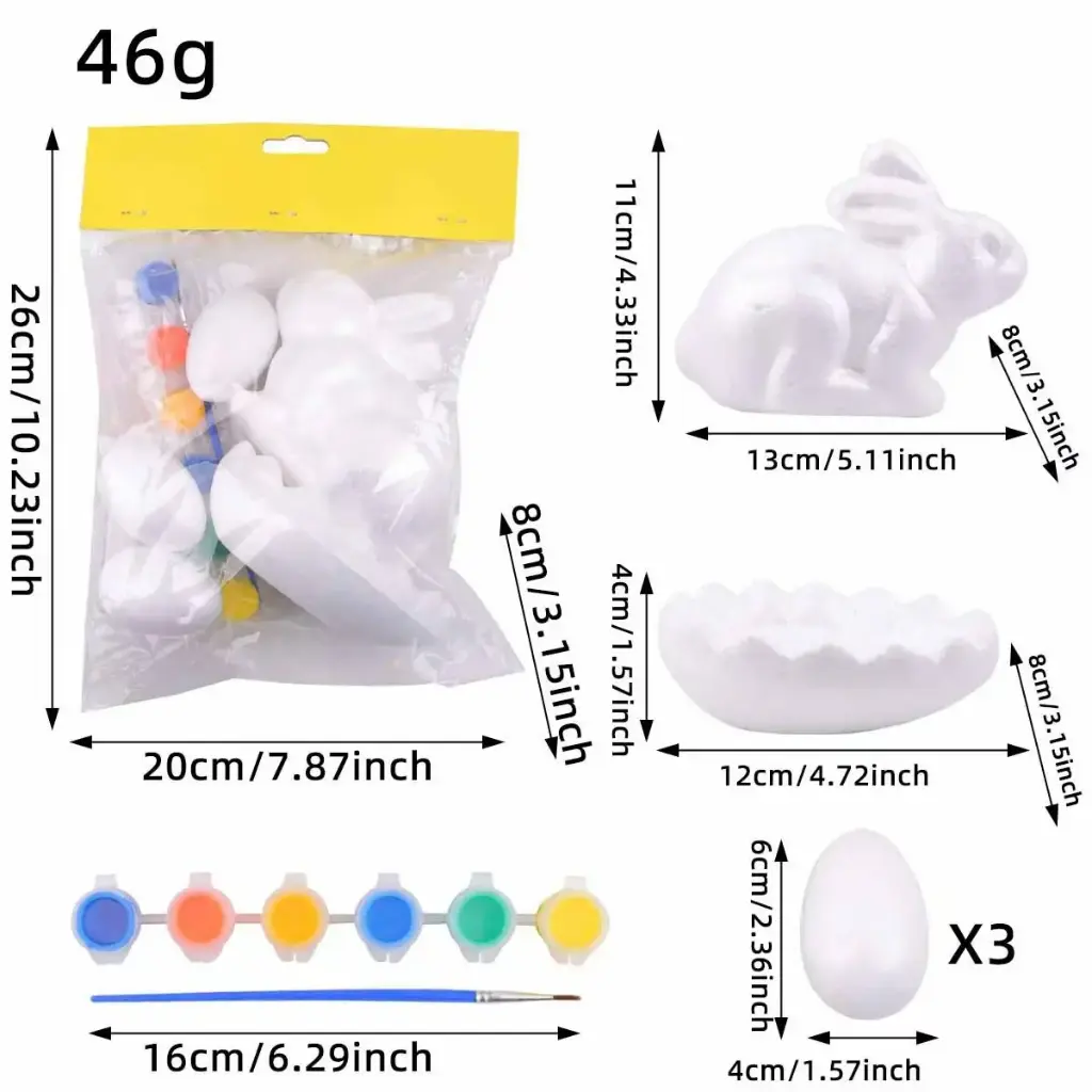 360 HOME MY KITCHEN EASTER EGG PAINTING PACKAGE SIZE :20*8*26CM RABIT SIZE  13*11CM   EGG SIZE 4*4*6CM