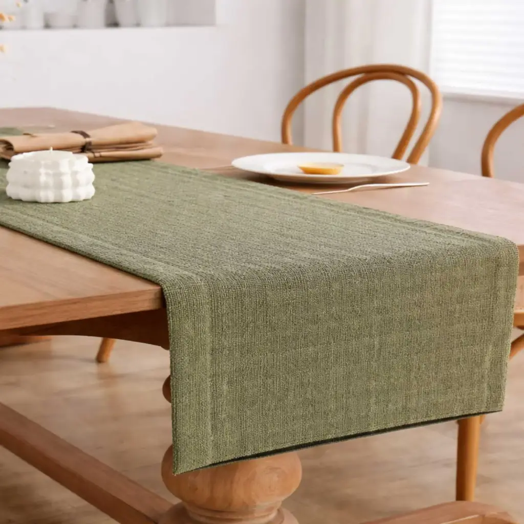 360 HOME TABLE RUNNER STRAW 30*120CM SHADE OF GREEN