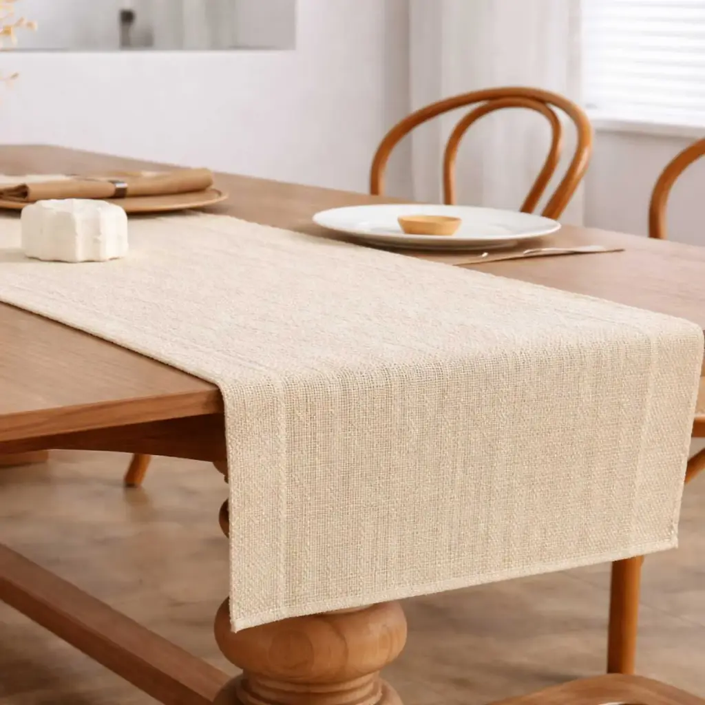 360 HOME TABLE RUNNER STRAW 30*120CM FARMHOUSE STYLE RUSTIC APPEARANCE SOLID COLOR BEIGE OR OATMEAL TONE 