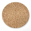 360 HOME PLACEMAT STRAW 35CM ROUND WITH AN INTRICATE SPIRALED WEAVING PATTERN