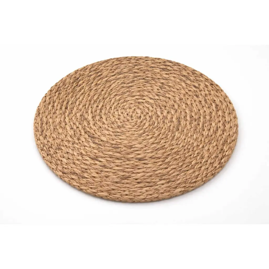 360 HOME COASTER STRAW 10CM DISTINCTIVE SPIRALLED OR BRAIDED WEAVE BEIGE OR WARM TONE SHOWCASING THE RAW LOOK OF THE ORGANIC MATERIAL 