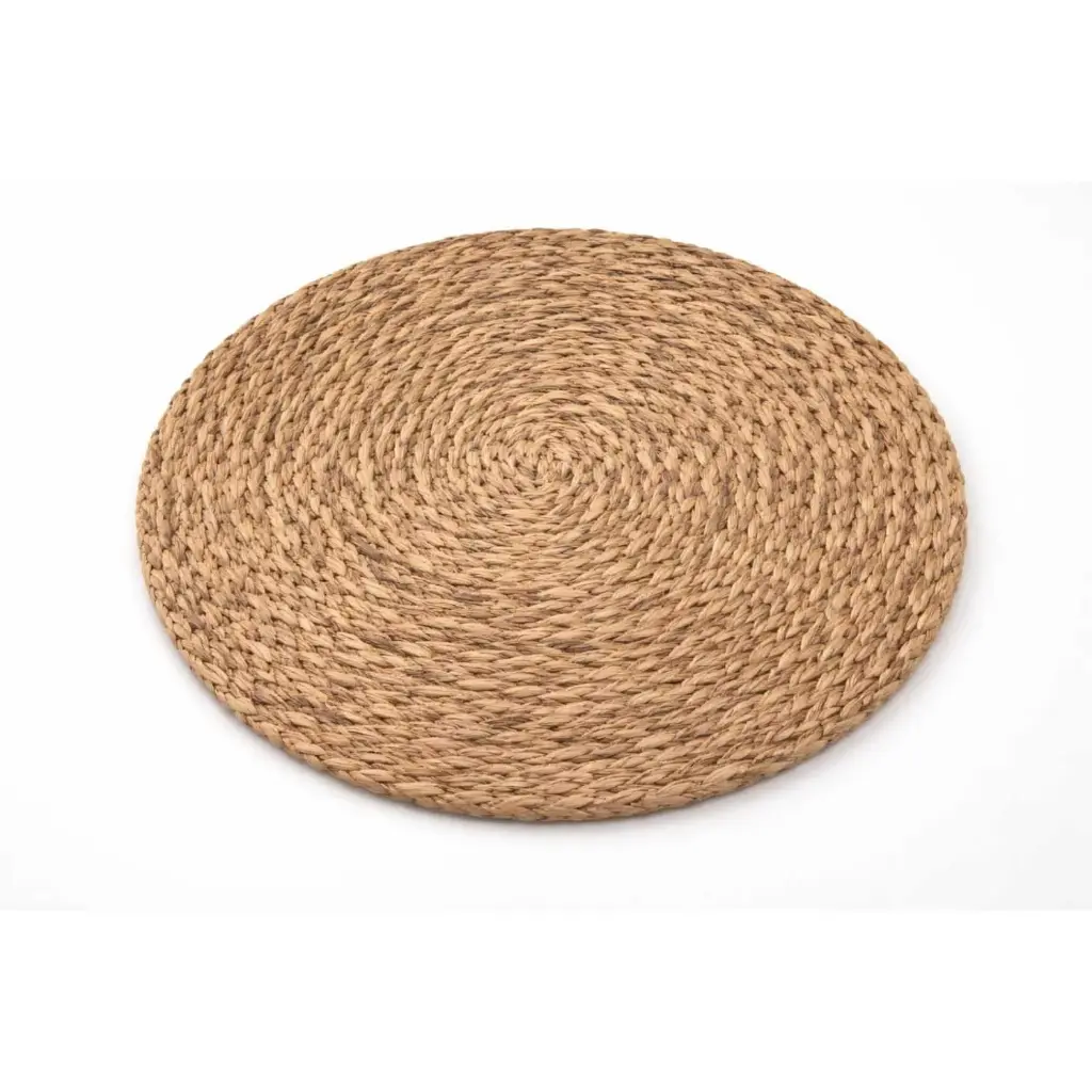 360 HOME COASTER STRAW 10CM DISTINCTIVE SPIRALLED OR BRAIDED WEAVE BEIGE OR WARM TONE SHOWCASING THE RAW LOOK OF THE ORGANIC MATERIAL 