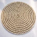 360 HOME PLACEMAT STRAW 38CM ROUGH TEXTURE CIRCULAR COILED DESIGN NATURAL BEIGE 