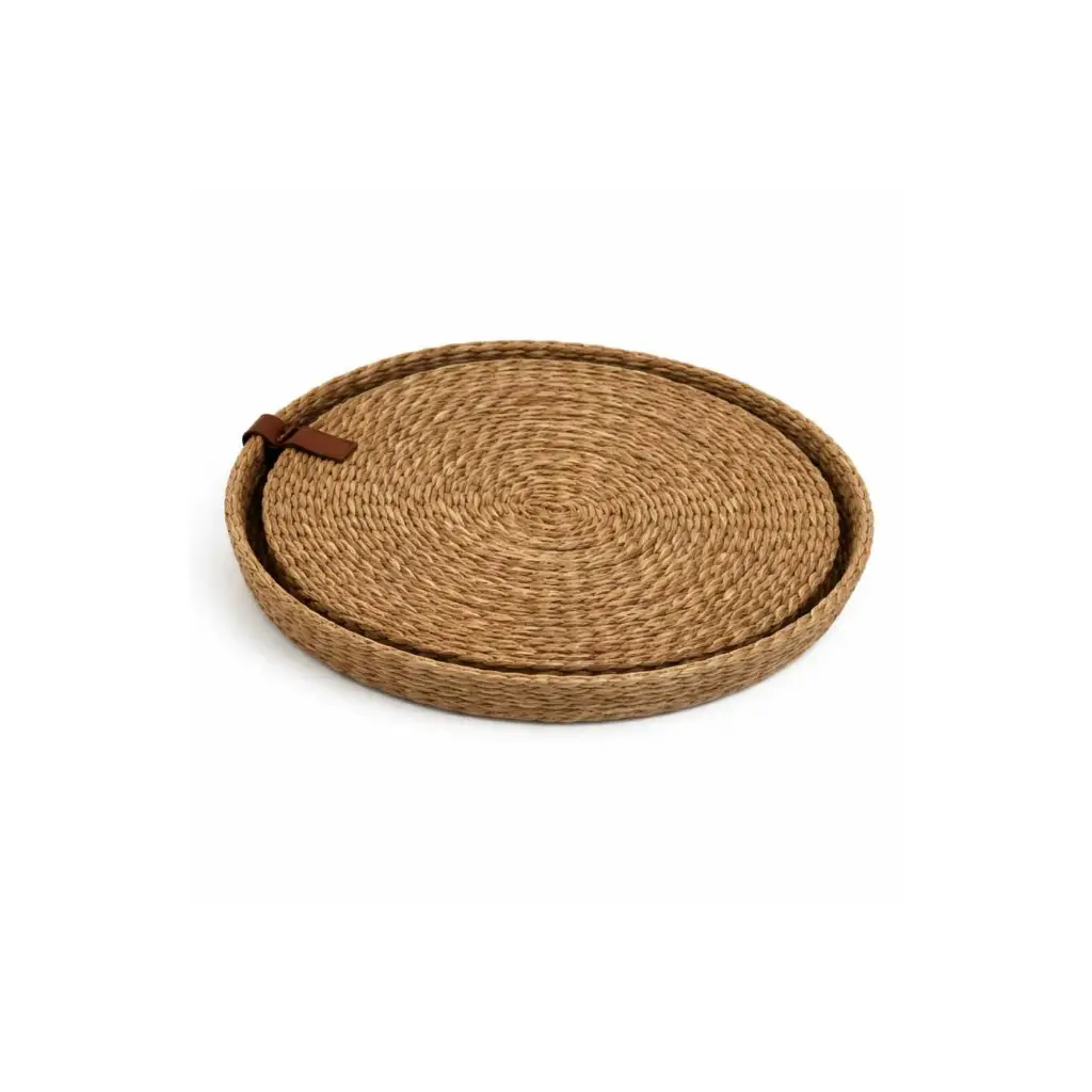 360 HOME COASTER STRAW 33CM*6PCS /35*6PCS ROUND CRAFTED ORGANIC APPEARANCE