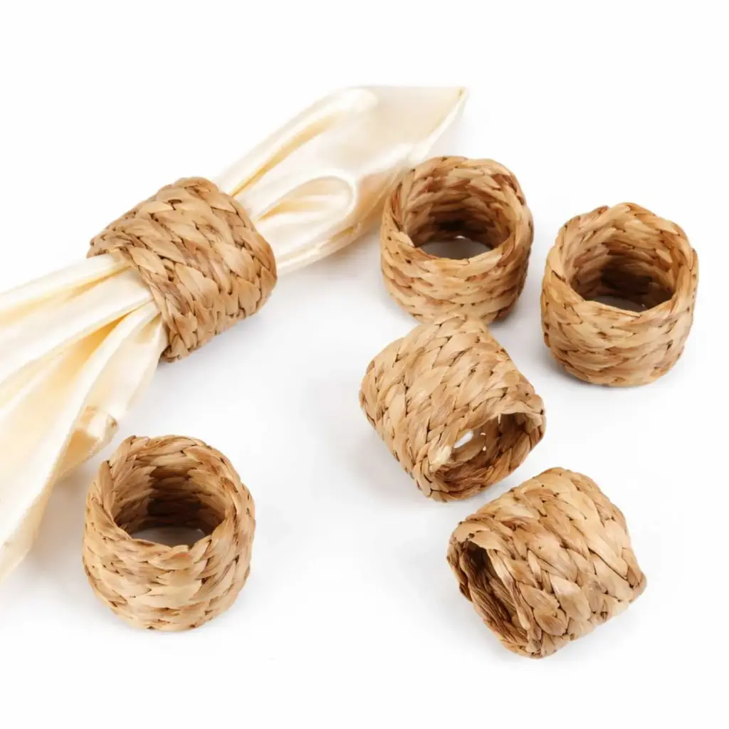 360 HOME NUPKIN RING STRAW 5CM CRAFTED FROM NATURAL RUSTIC HAND-WOVEN NATURAL FIBER