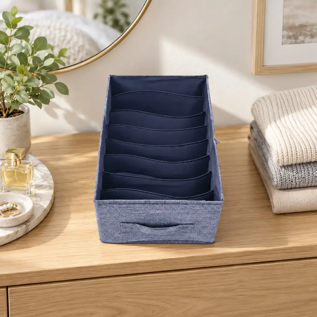 360 HOME BOX ORGANIZER MULTIUSE 47*28*20 COTTON AND
 LINEN CLOTH
