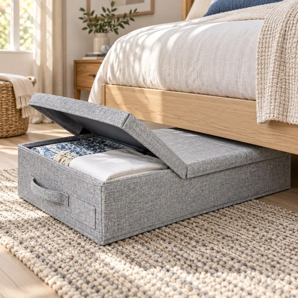 360 HOME BOX ORGANIZER MULTIUSE GREY FOLDABLE WARDROBE STORAGE BOX