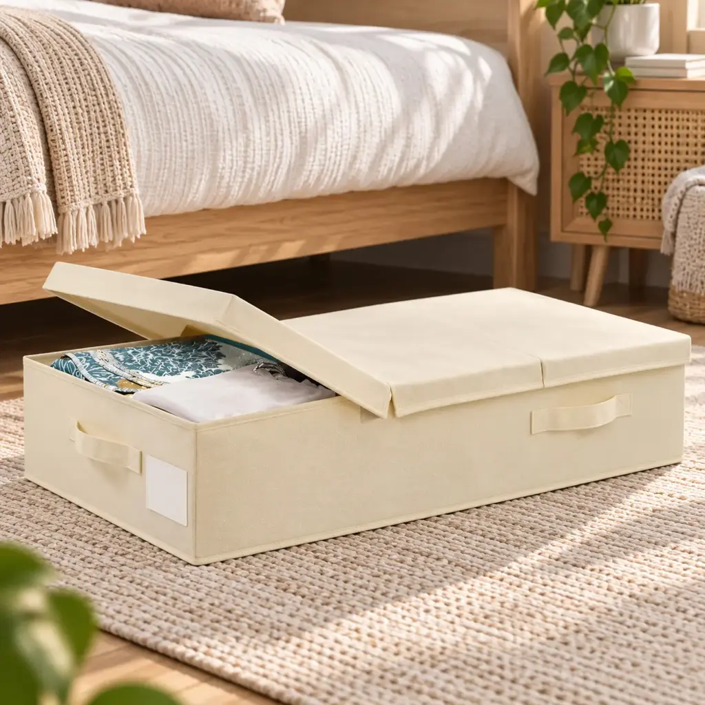 360 HOME BOX ORGANIZER MULTIUSE OFF-WHITE FOLDABLE WARDROBE STORAGE BOX