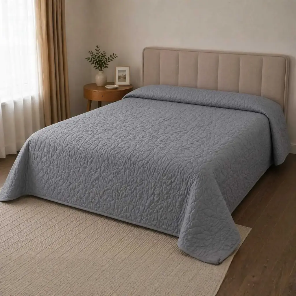 360 HOME BED SPREAD 225*230 GREY DOUBLE