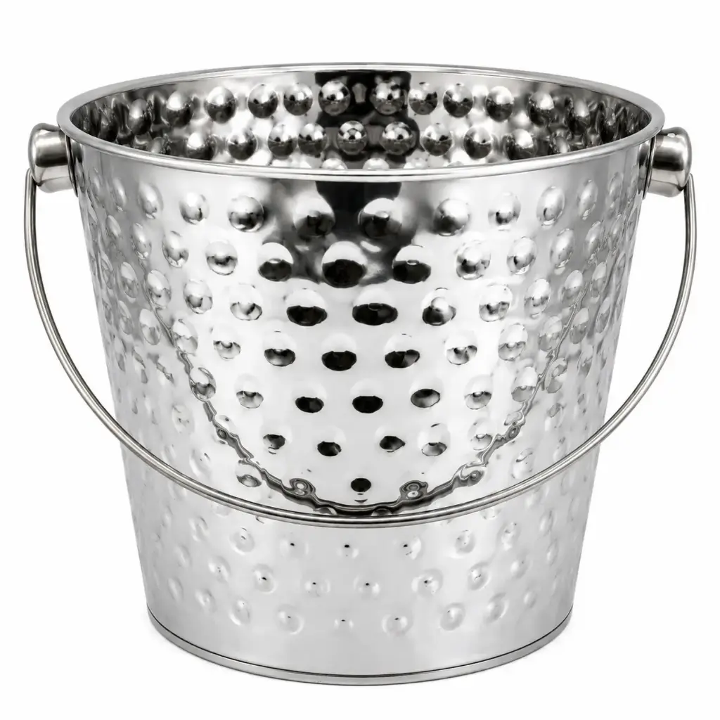 360 HOME MY HOME HAMMERED ICE BUCKET 26CM/10L SILVER