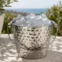 360 HOME MY HOME HAMMERED ICE BUCKET 26CM/10L SILVER