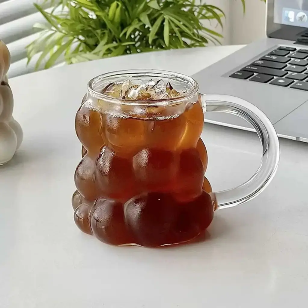 360 HOME MUG GLASS PACKAGED IN 6 COLOR BOXES T:66MM B:72MM H:220MM V:410ML  (8PCS/BOX)