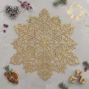 360 HOME ,MY KITCHEN CHRISTM PLACEMAT CHRISTMAS SNOWFLAKES 38*38cm GOLD & SILVER & ROSE GOLD