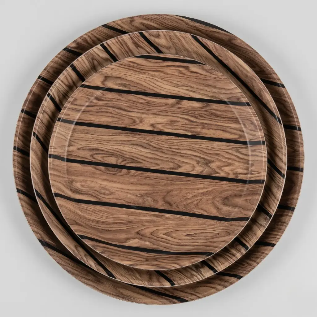 360 HOME MY KITCHEN PLASTIC TRAY 870 WOOD GRAIN PALLET 30CM