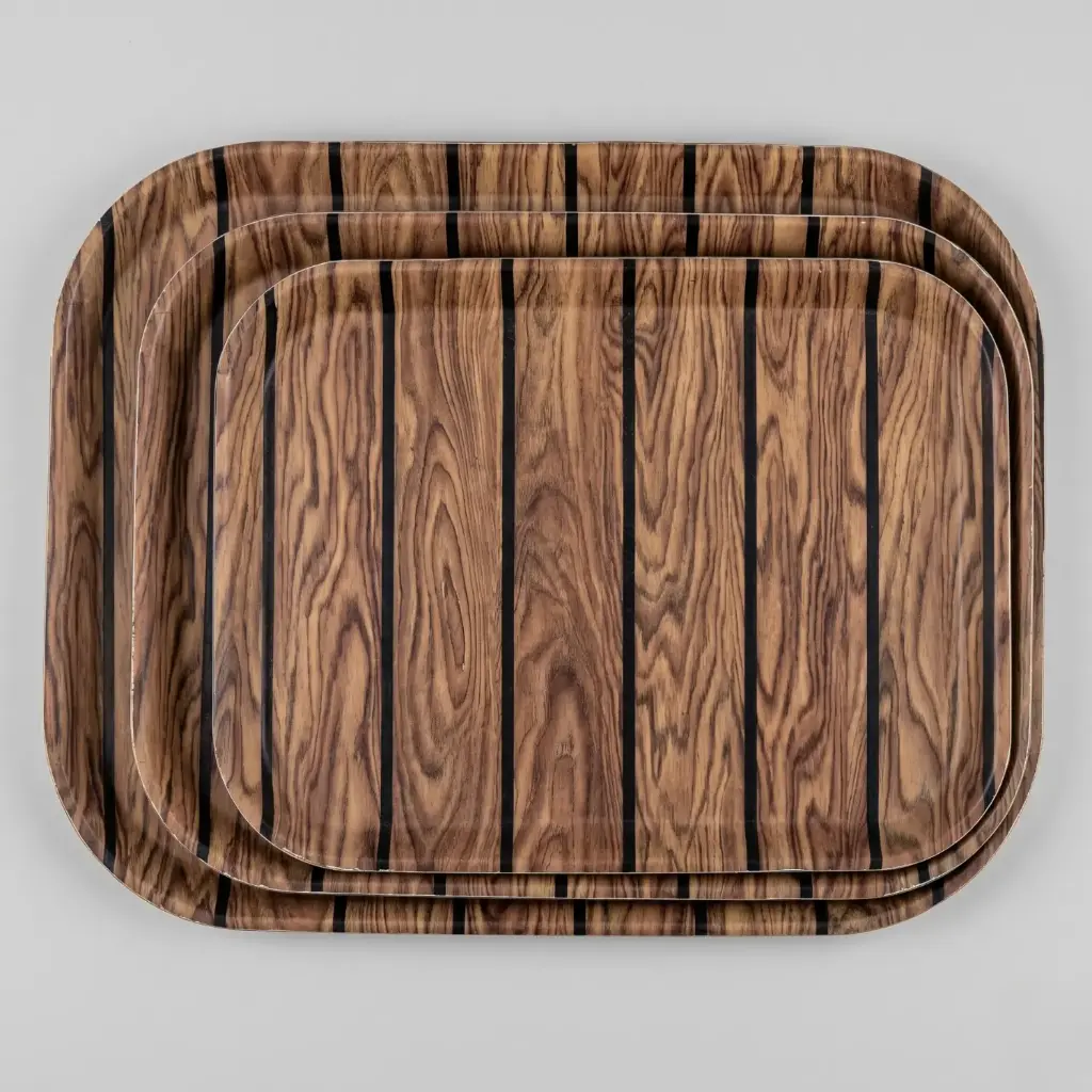 360 HOME MY KITCHEN PLASTIC TRAY 920 WOOD GRAIN PALLET 45*35CM