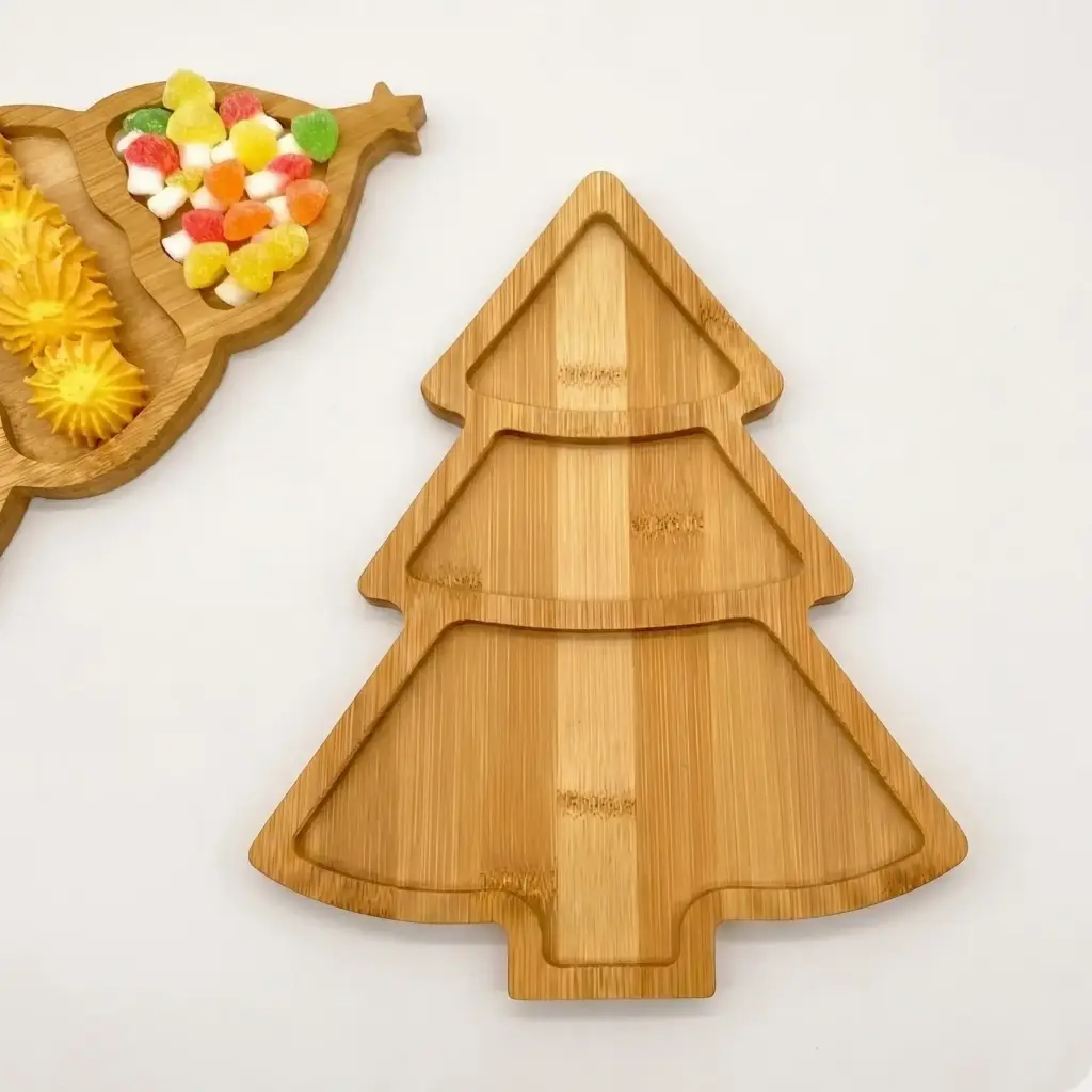 360 HOME MY KITCHEN CHRISTMAS CHEESE PLATE TREE 28*20*1.2CM