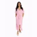  360 COTTON LONG DRESS WITH BELT MIX COLOR 