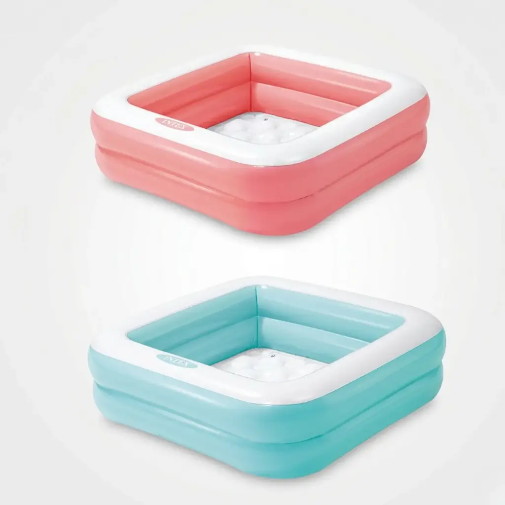 360 HOME SUMMER INFLATABLE OUTDOOR POOL Double-layer square baby pool 86cmX86cmX25cm