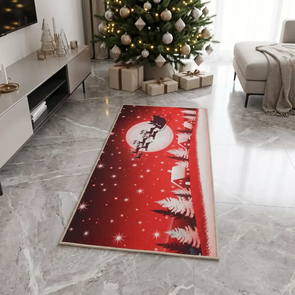 360 HOME MY HOME CHRISTMAS MULTI USE CARPET 50*150 CRYSTAL VELVET 