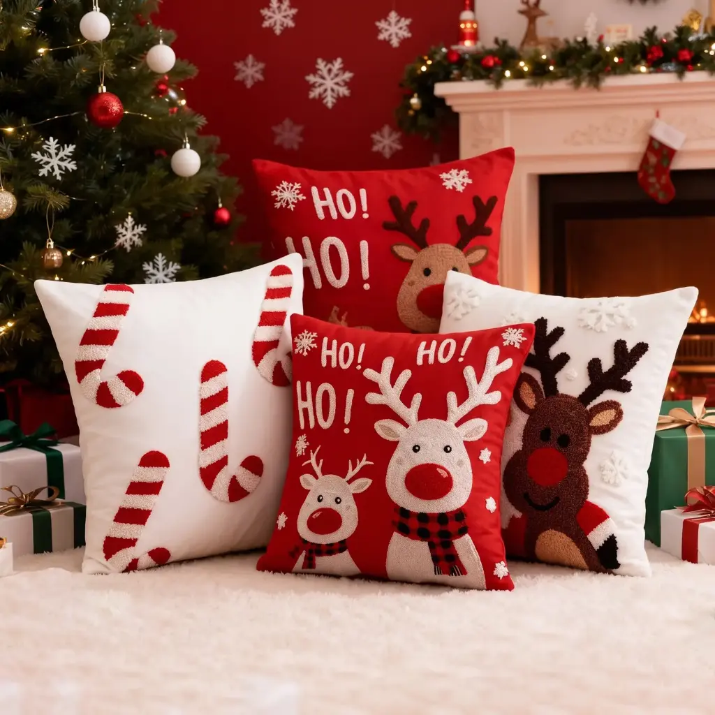 360 HOME MY HOME CHRISTMAS PILLOW EMBROIDERY DESIGN 45cm*45cm