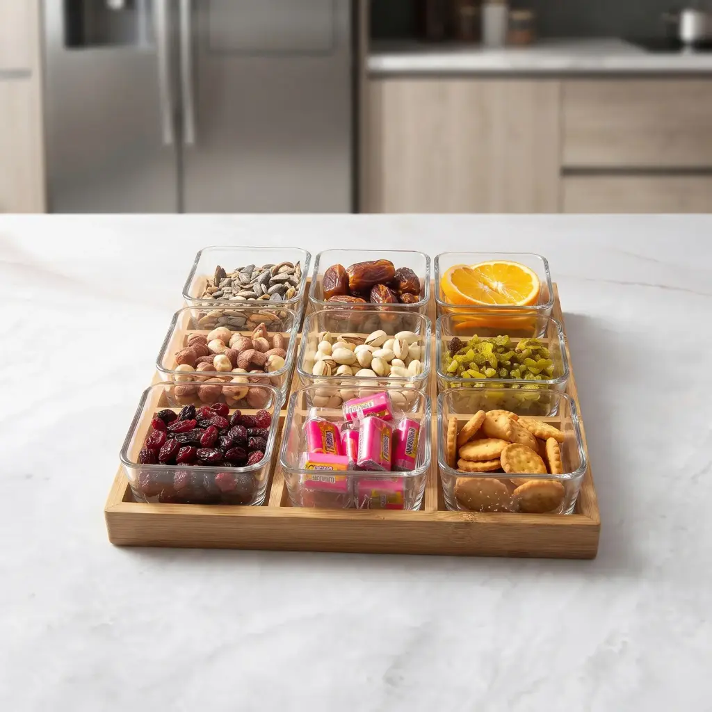 360 HOME MY KITCHEN GLASS SNACK BOWL FOUR WAY SNACKS 250ML BOX OF 8